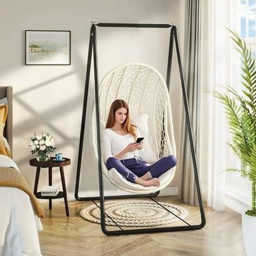 Thehsnt A-shaped Strong Load Bearing Anti-deformed Hammock Chair Stand Swing Seat Metal Support Rack, Only Stand without Hammock Chair