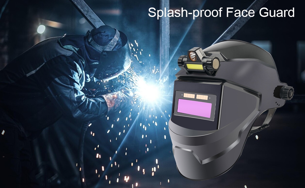Thehsnt Auto-Darkening Welding Helmet - Wide View Lens 5-13 Shade
