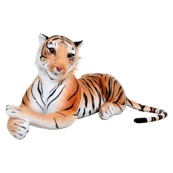 Thehsnt Giant Tiger Pillow, Life Size Tiger Toy, Lifesize Stuffed Animal Doll, Big Tiger Stuffed Animal, Extra Large, Plush Lifesize Tiger