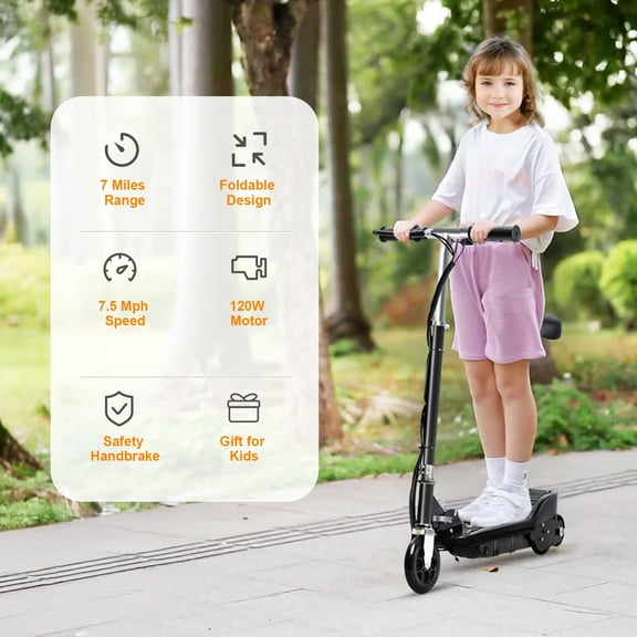 Thehsnt Kids Electric Scooter - Foldable 2-Wheel Scooter for Ages 2-9, 10 Mile Range
