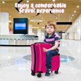 thumbnail image 1 of Thehsnt Kids Ride-On Suitcase with Seat - Large Capacity Carry-On with 4 Spinner Wheels & Safety Belt, 1 of 9