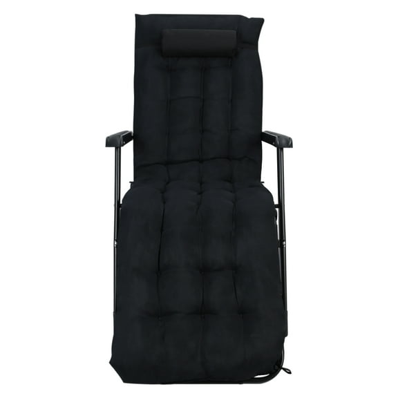 Thehsnt Lounge Chair, Oversized Folding Camping Cot, Adjustable 3+2 Position Adjustable Patio Chaise, Adults Reclining Folding Chaise with Pillow, Outdoor Sleeping Cot Bed, for Bedroom, Pool, Beach