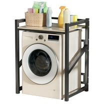 Thehsnt Over The Washer Storage Shelf, Washing Machine Storage Utility Rack with Countertop, Height Adjustable Washing Machine Storage Stand
