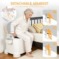 thumbnail image 1 of Thehsnt Portable Commode Chair with Removable Armrest – 220 lbs Capacity, Non-Slip Feet, Odor Control for Elderly, Disabled, Pregnancy, 1 of 12