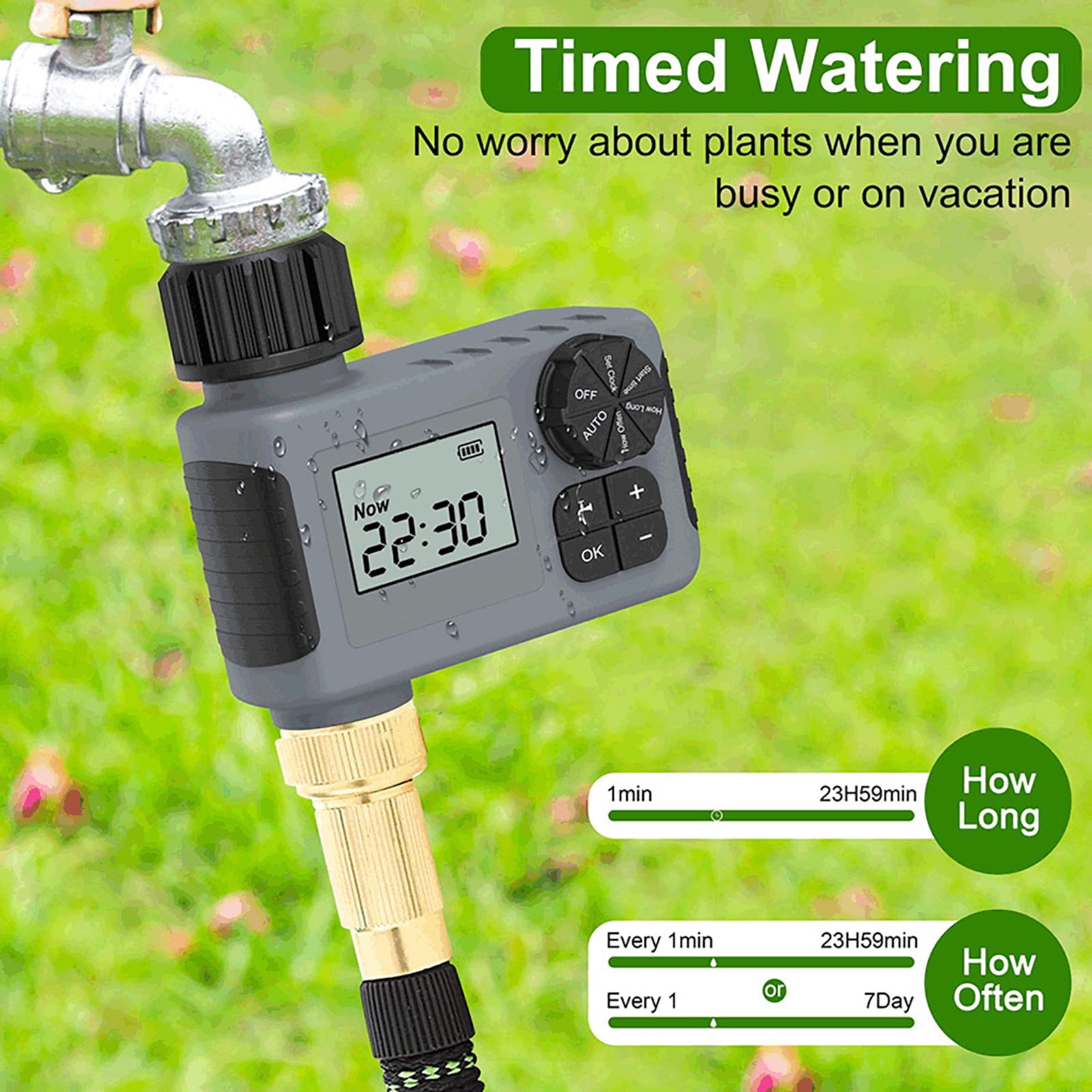 Thehsnt Sprinkler Timer for Garden Hose Automatic Irrigation Controller ...