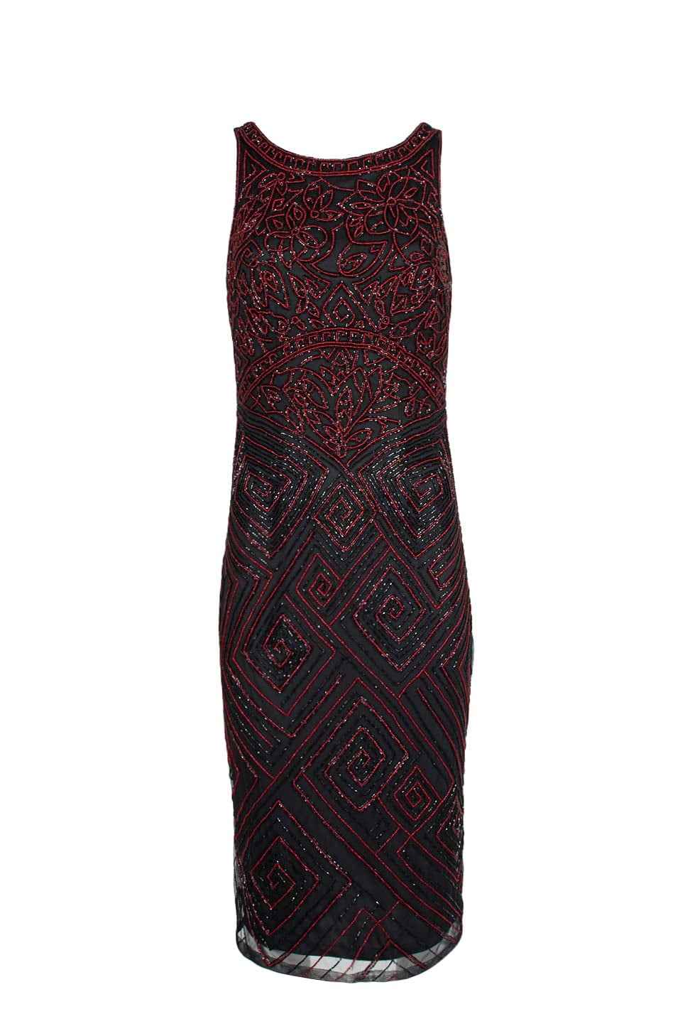 Custom Inked Mesh Boatneck A-Line Dress - Lycra & Mesh main image 0