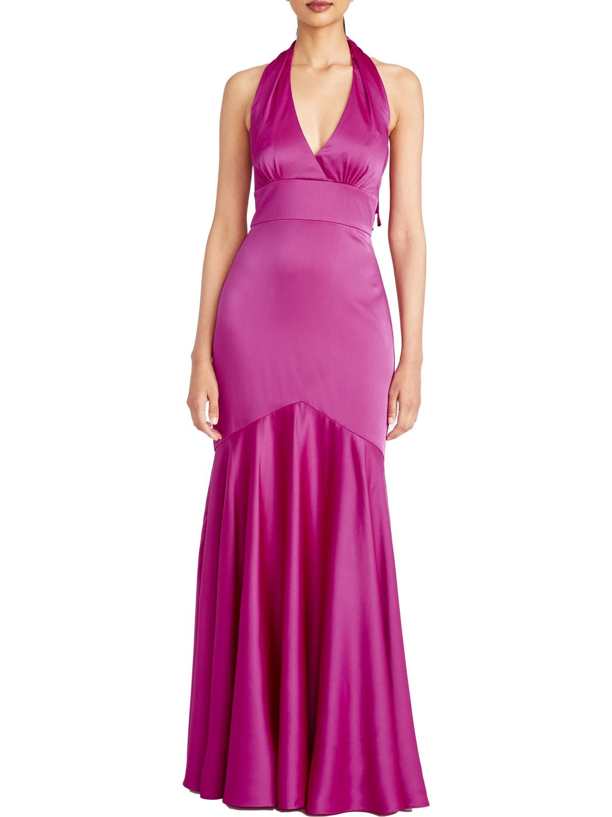 Halter Long Chiffon Dress with Open Back Spa main image 1