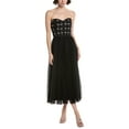 thumbnail image 1 of Theia womens  Alessia Midi Dress, 14, Black, 1 of 3