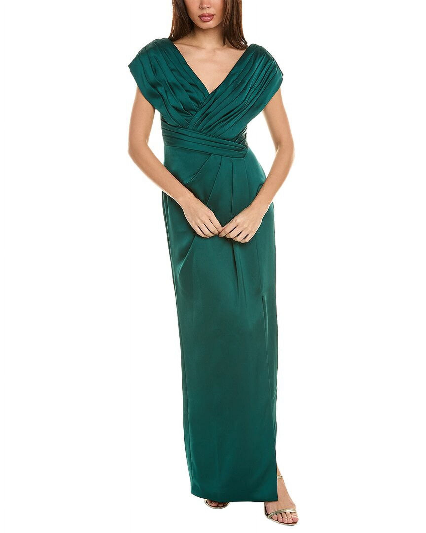 Theia womens Column Gown, 2, Green - Walmart.com