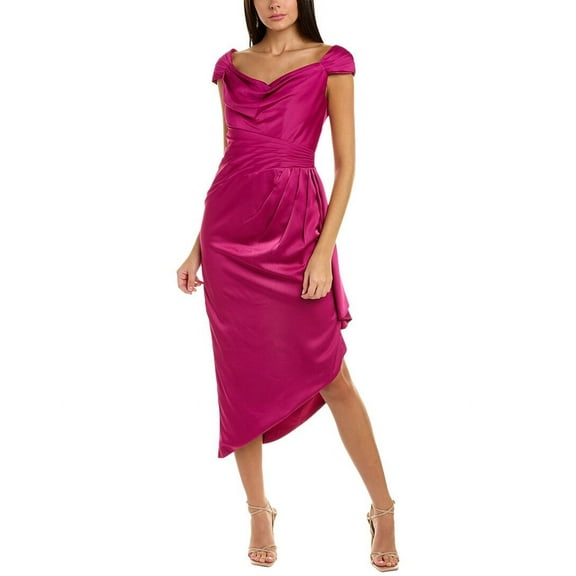 Theia womens  Ellery Cowl Neck Gown, 0, Purple