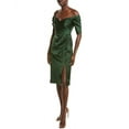 thumbnail image 1 of Theia womens  Holland Satin Cocktail Dress, 6, Green, 1 of 3