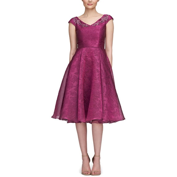 Theia womens Kit Bateau Neck Cocktail Dress, 8