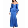thumbnail image 1 of Theia womens  Milenia Gown, 6, Blue, 1 of 3