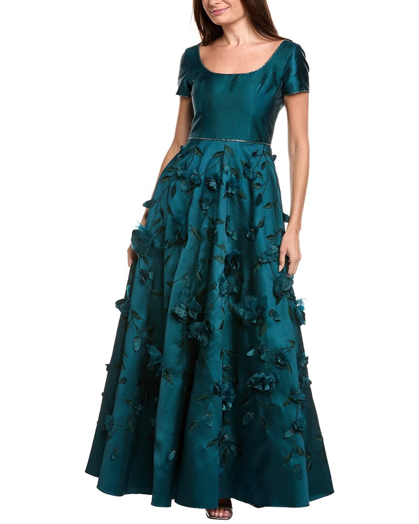 theia green dress Selma 3D Flower Gown suitshopbyproduct