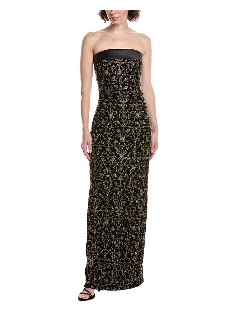 Theia womens Winona Column Gown, 12, Black - Walmart.com