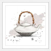 "Theiere 2" Framed Painting Art Print, 12" x 1.5"