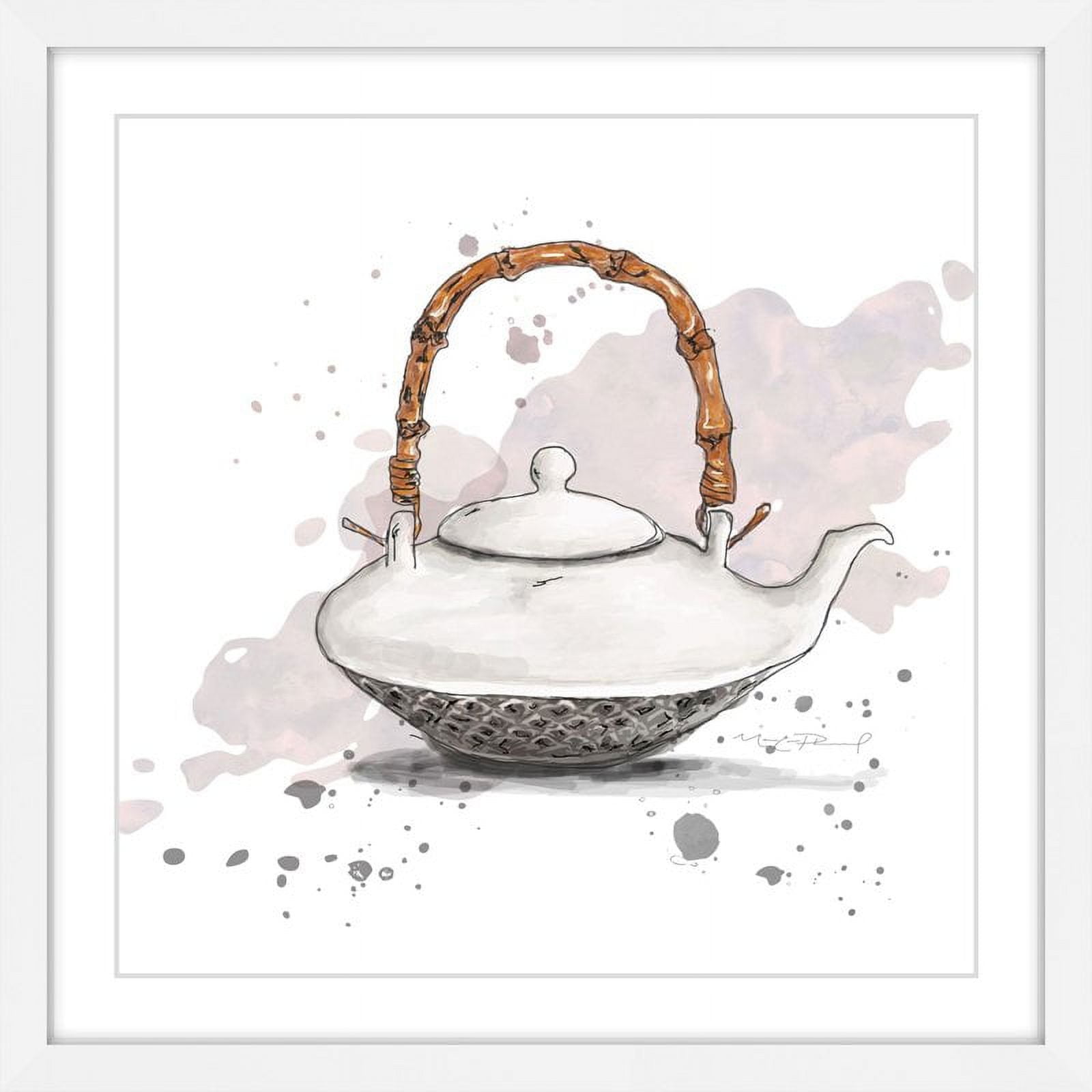"Theiere 2" Framed Painting Art Print, 18" x 1.5"