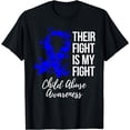 thumbnail image 1 of Their Fight Is My Fight Child Abuse Awareness T-Shirt, 1 of 4