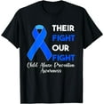 thumbnail image 1 of Their Fight Our Fight Child Abuse Awareness Blue Ribbon T-Shirt, 1 of 2