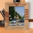 thumbnail image 1 of Their Lives Your Freedom Personalized Wooden Frame 8" x 10" Brown (Vertical), 1 of 1