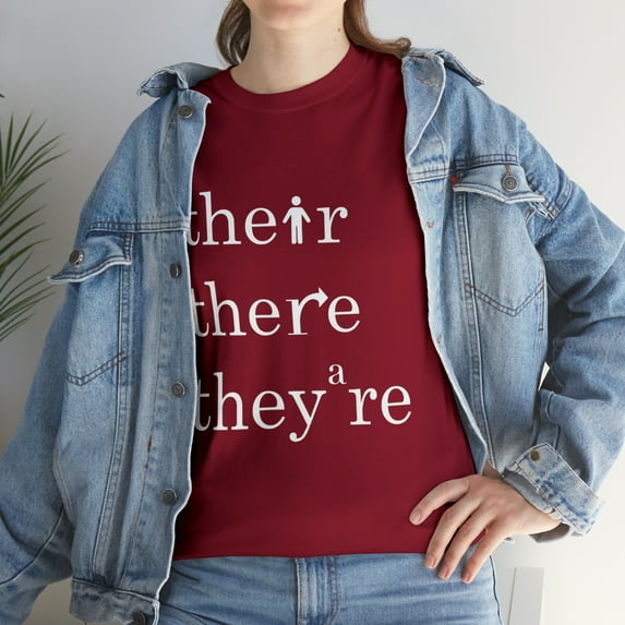 Their There They're English Teacher Correct Grammar T-Shirt