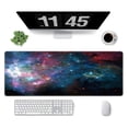 thumbnail image 1 of TheirNearr Large Mouse Pad, Full Desk XXL Extended Gaming Mouse Pad 31.5" X 11.8", Waterproof Desk Mat with Stitched Edge, Non-Slip Laptop Computer Keyboard Mousepad for Office & Home, Galaxy DesignG, 1 of 5