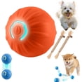 thumbnail image 1 of Thelifeh Smart Jumping Ball Dog Toy, Smart Jumping Ball for Dogs, Vibrating Ball for Dogs, Automatic Moving Dog Toy Ball, Interactive Shaky Dog Ball with Lights (Orange, Type B), 1 of 6