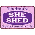 thumbnail image 1 of Thelma's Purple & Pink SHE SHED Vintage Sign 8x12 Woman Wall Decor 108120040249, 1 of 1