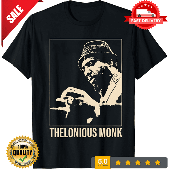 Thelonious Monk Bop Jazz Classic Unisex Men's Cotton T-Shirt, LIMITED EDITION-TH63326