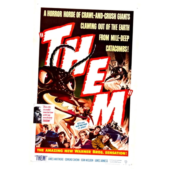 Them Movie poster Metal Sign 8inx 12in Art Print on Metal 8x12 Multi-Color Square Adults Z Posters