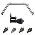 thumbnail image 1 of Thema 13/16" Double Bay Window curtain rod Adjustable 20"-36", 38"-72" - Black,(ABay-94-2D), 1 of 4