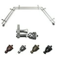 thumbnail image 1 of Thema 13/16" Double Bay Window curtain rod Adjustable 20"-36", 38"-72" - Satin Nickel,(ABay-94-5D), 1 of 4