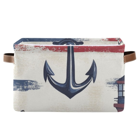 Theme Anchors Storage Bins Baskets With Handles Storage Box Clothes Organizer Organization Toys