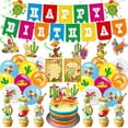 Theme Birthday Party Layout Latex Balloon Cake Card Insert Spiral