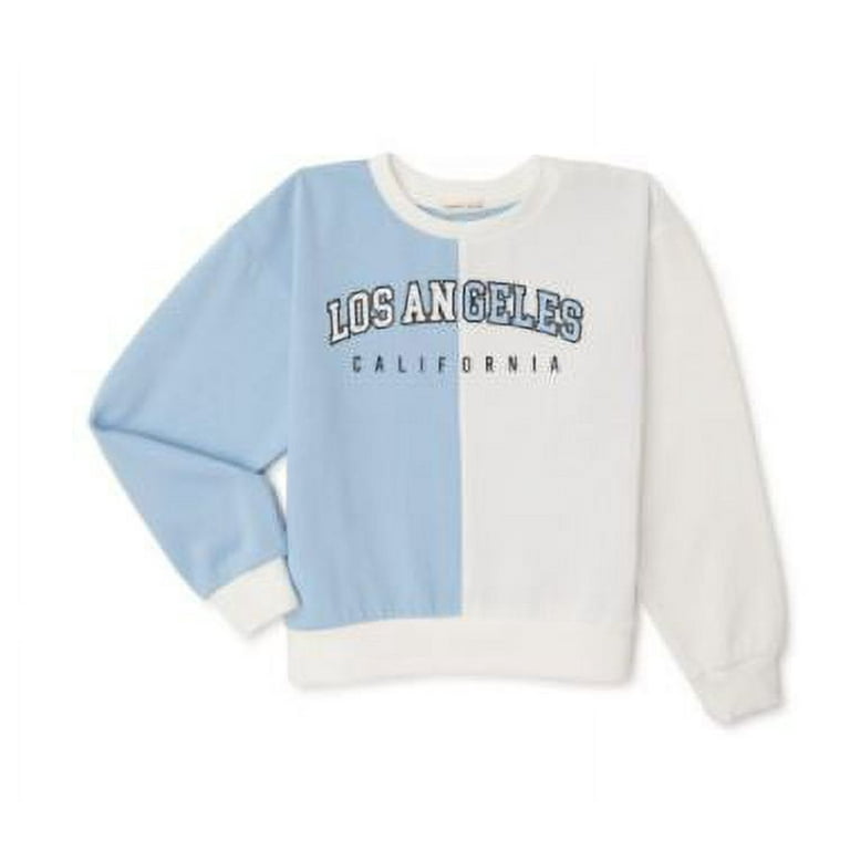 Theme By Ariella Girls Split Fleece Crewneck Sweatshirt Sizes 7 16
