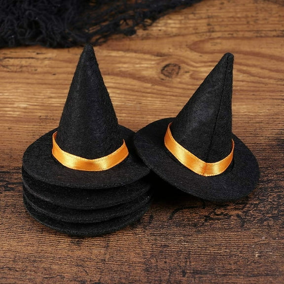 Theme Cloth Witch Hat for Party Decorate Black 80x70mm