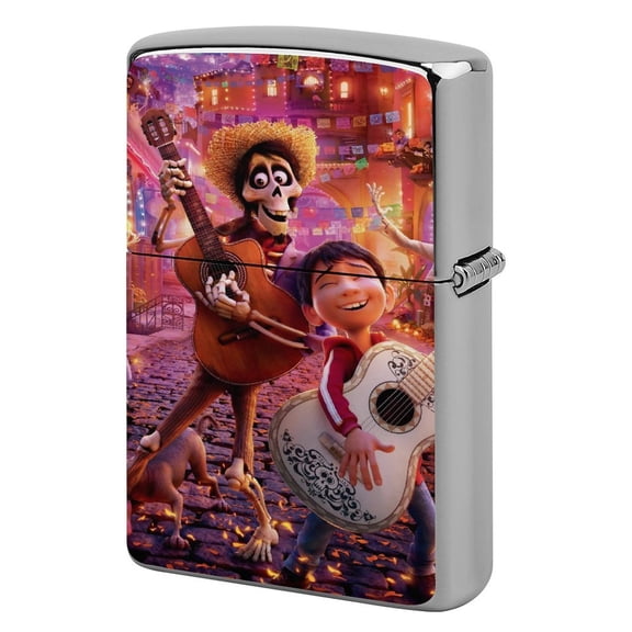 Theme Copper Metal Lighter Shell, Premium Replacement Refillable Lighter Case with Durable Metal Construction, Compatible with Zippo and Most Standard Lighter Models