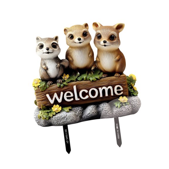 Theme Garden Sign Ground Stake With Weather Proof PVC Construction Great For Outdoor Yard Flowerbed Landscape Use