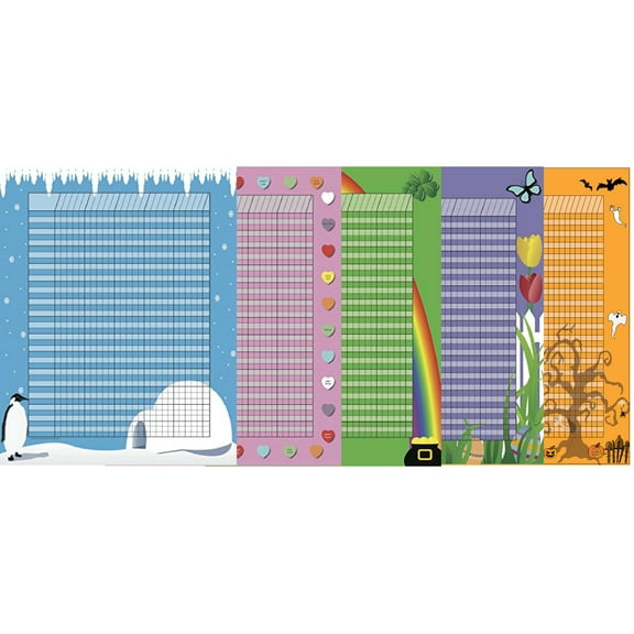 SHAPES ETC. Theme Incentive Chart - Set of 5