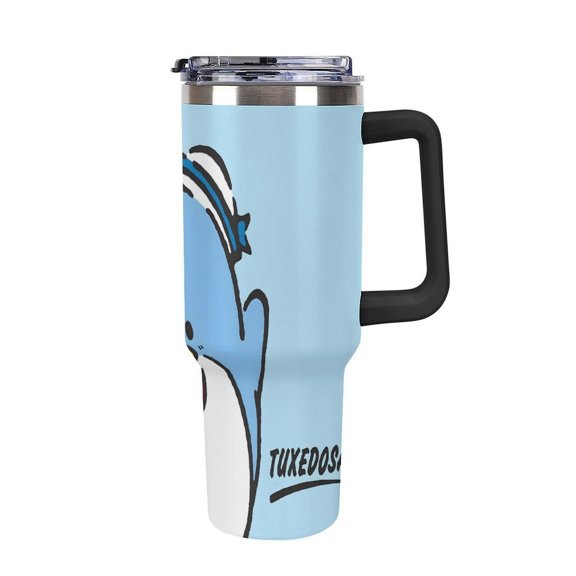 Theme Insulated Stainless Steel Tumbler with Handle Gifts For Family Friends Fans and Straw Fits in Standard Cup Holder 40 OZ