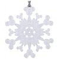 Theme Park Disney Christmas Ornament Snowflake with Mickey Icons Silver Glitter