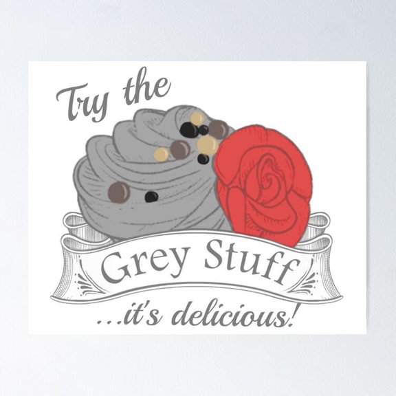 Theme Park Fairy Tale Dining Try The Grey Stuff Kitchen Decor Typography, Unframed Poster