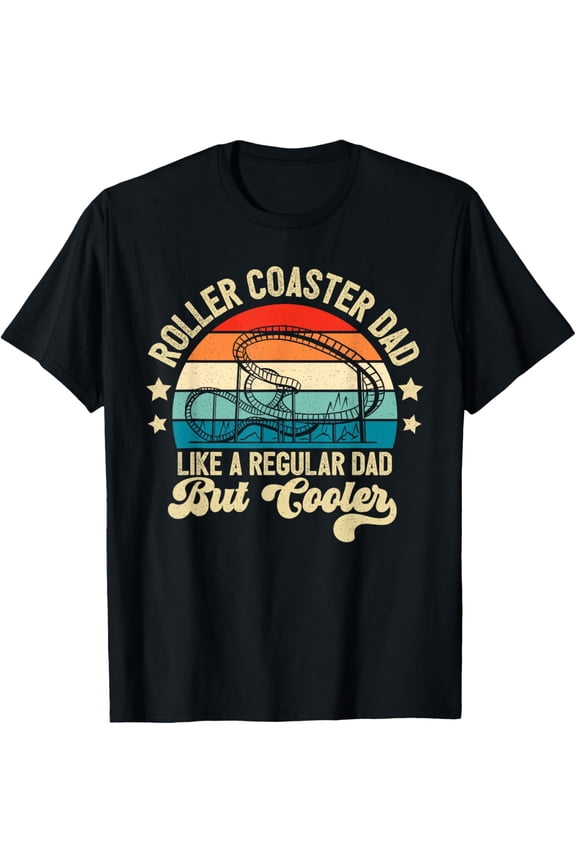 Theme Park Father Amusement Park Roller Coaster Dad T-Shirt