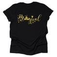 thumbnail image 1 of Theme Park Magical Gold Foil Metallic Shirt Family Vacation Tank Top Disneyworld Unisex T-Shirt Adult Ladies ( Medium, Black), 1 of 4