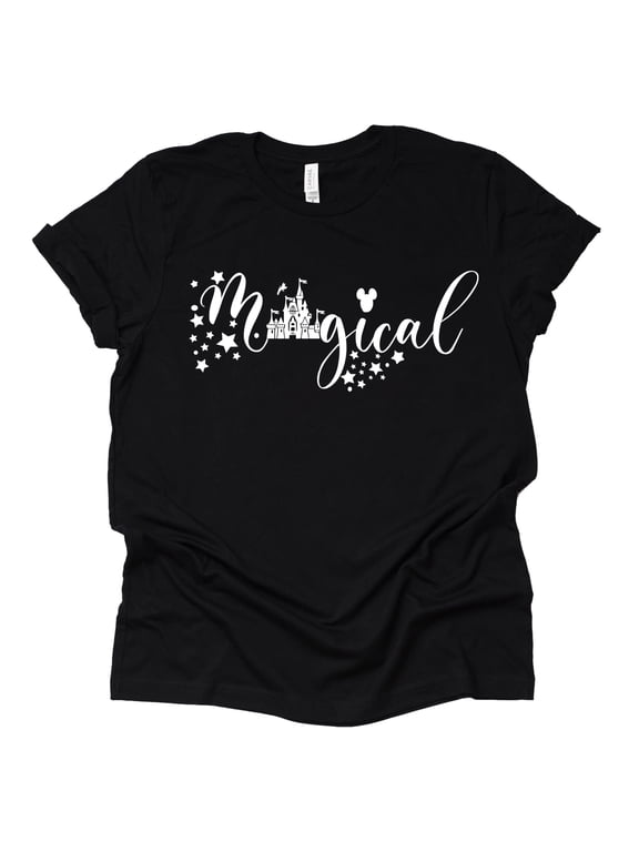 Theme Park Magical Shirt Family Vacation Tee Mickey World Unisex T-Shirt Adult Ladies (Black, X Large)