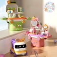 thumbnail image 1 of 3 in 1 Pull Cart Pretend Play Toys, Doctor Beauty Kitchen Foldable Storage Trolley Role Play Kit, Christmas Birthday Gifts, Toys for Toddler Kids Boys Girls, Age 3+ Educational Travel Playset, 1 of 9