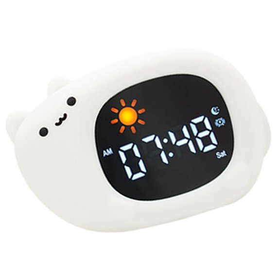 Theme Tap Operated Alarm Clock With 1800mAh Rechargeable Nightlight Perfect For Kids' Bedrooms Or Study Area