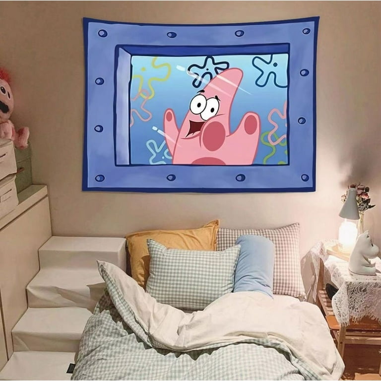 Theme Tapestry Decor Wall Hanging Underwater House Tapestry Cartoon Sponge  Tapestry for Kids Bedroom Living Room Dorm Man Cave Gallery Wrapped Wall  Decor - Fun Wall Art(50x60 Inch) 