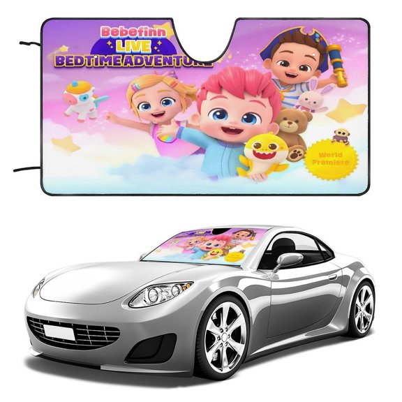 Theme Windshield Sun Shade Front Protector Folding Car Sun Visor Blocks Uv Rays Keeps Your Vehicle Cool52in*28in(130cm*70cm)