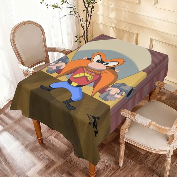 Theme square tablecloth has an iconic print, fits most tables, and is easy to care for perfect gifts for fans friends and family55" x 71"140*180cm
